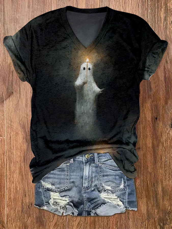 Women's Ghost Printed T -Shirt