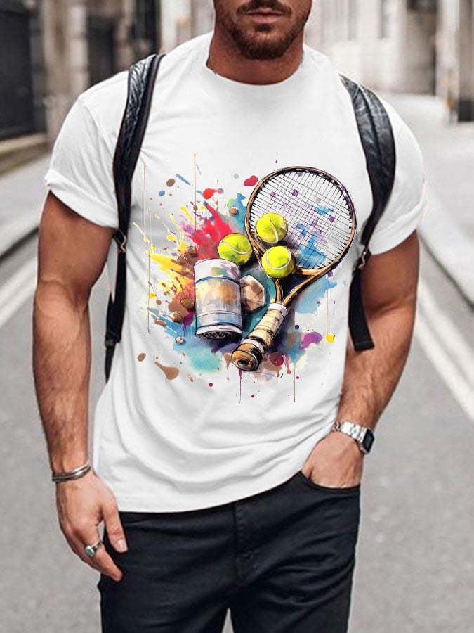 Men's Tennis Fans Print T-Shirt