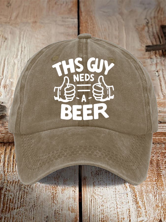 Unisex Oktoberfest Beer Print Printed Washed Distressed Hat
