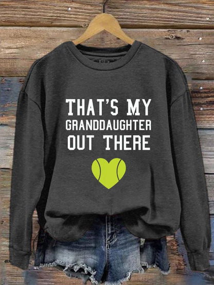 Women's That's my granddaughter out there Tennis sweatshirt