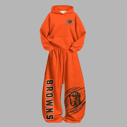 Cleveland Browns Vintage Plush Hoodie set | NFL
