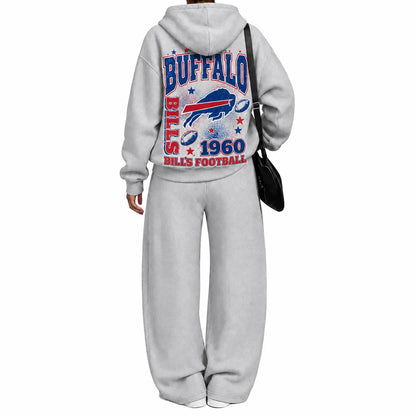 Buffalo Bills-Vintage Plush Hoodie set
