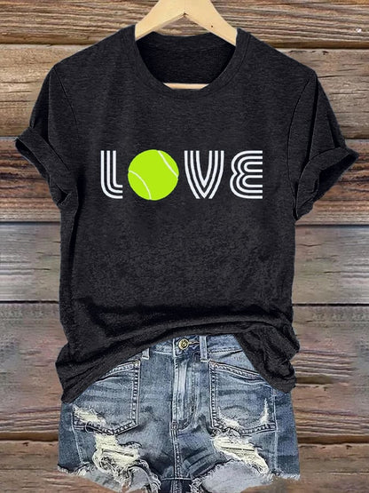 Women's Tennis Print Casual T-Shirt