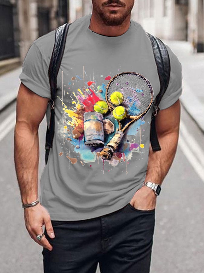 Men's Tennis Fans Print T-Shirt