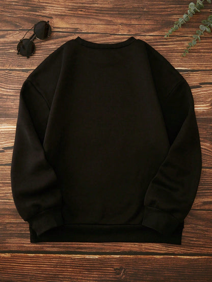 Cozy up in Spooky Style with our Plus Halloween Print Thermal-Lined Sweatshirt