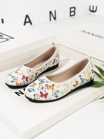 New Arrival: Elegant Butterfly Pattern Flat Shoes for Women - Perfect for Weddings & Music Festivals at Low Prices!