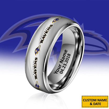 NFL New Style Ring All Team Personalized Name And Date Gift For Fans