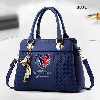 NFL New Heart Deluxe Handbag All Teams Custom Any Name Gift For Fans