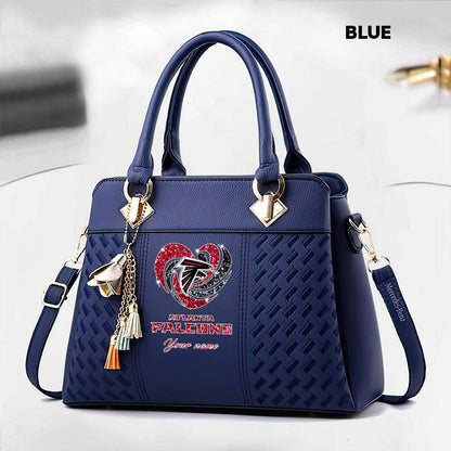 NFL New Heart Deluxe Handbag All Teams Custom Any Name Gift For Fans