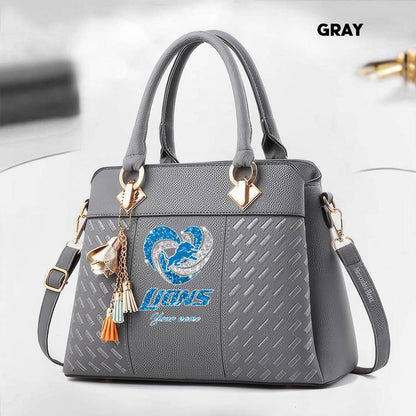 NFL New Heart Deluxe Handbag All Teams Custom Any Name Gift For Fans