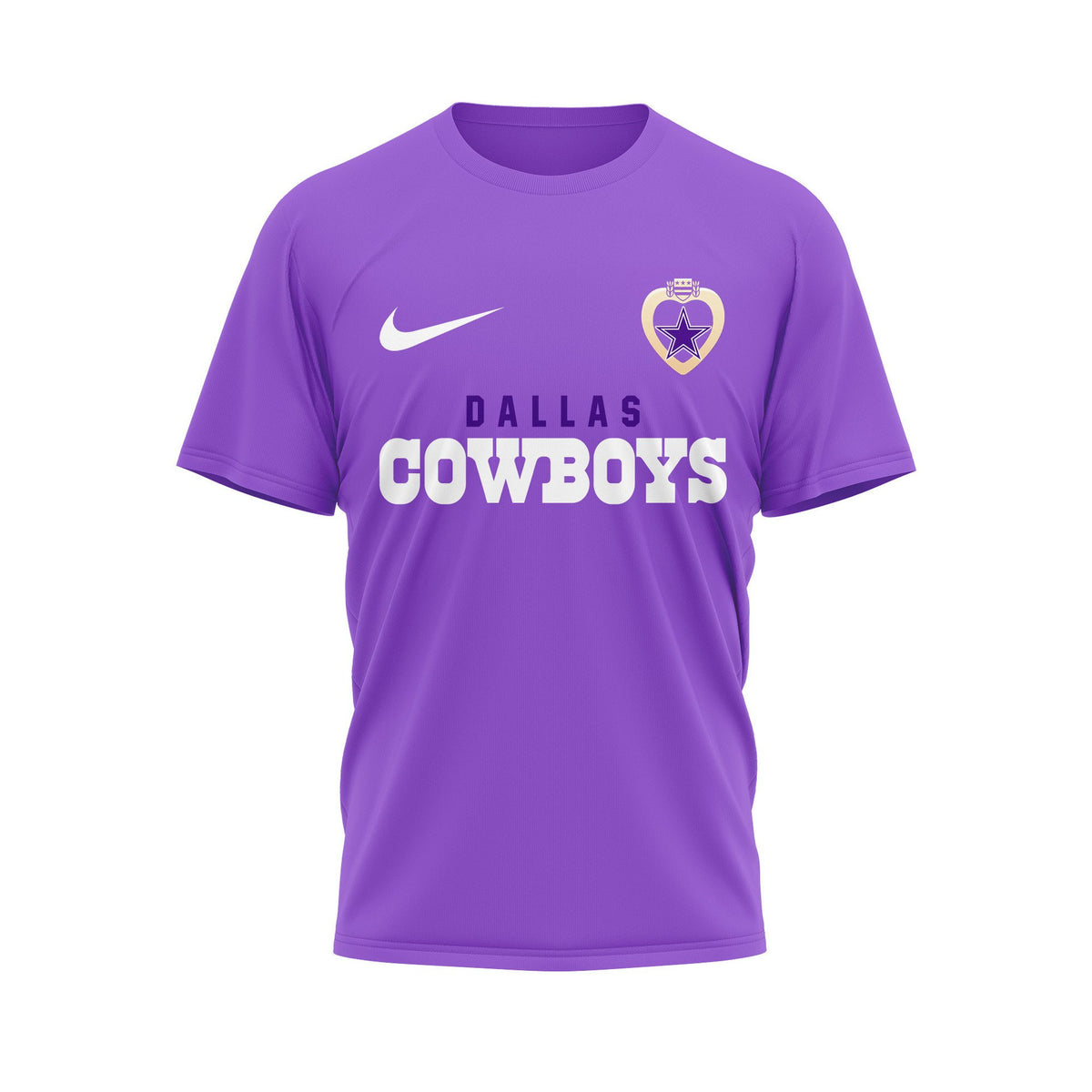 Dallas Cowboys | Premium NFL Premium National Purple Heart Day 3D Shirt HI