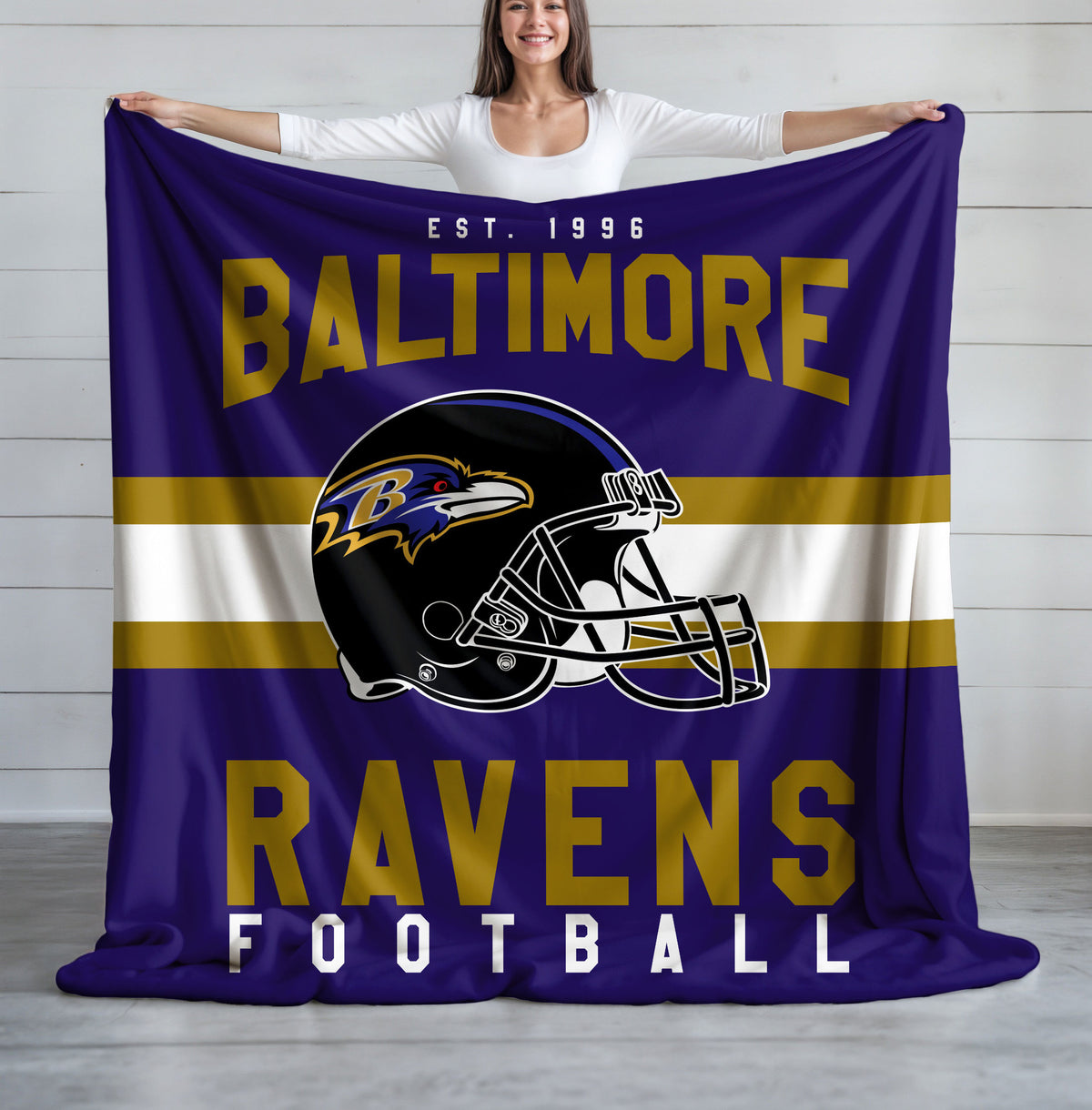 Baltimore Ravens Fleece Throw Blanket & Quilt