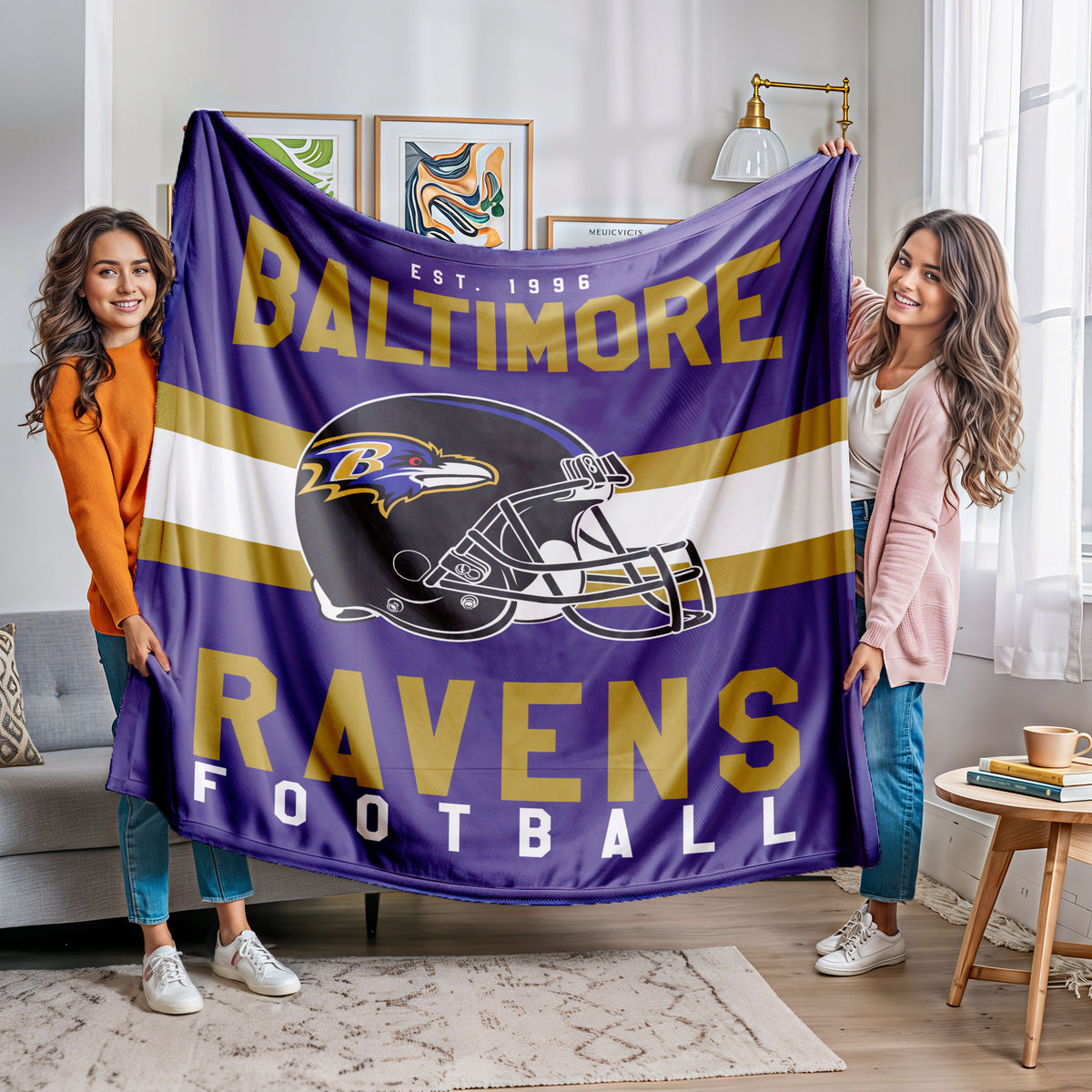 Baltimore Ravens Fleece Throw Blanket & Quilt