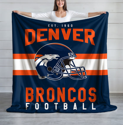 Denver Broncos Fleece Throw Blanket & Quilt