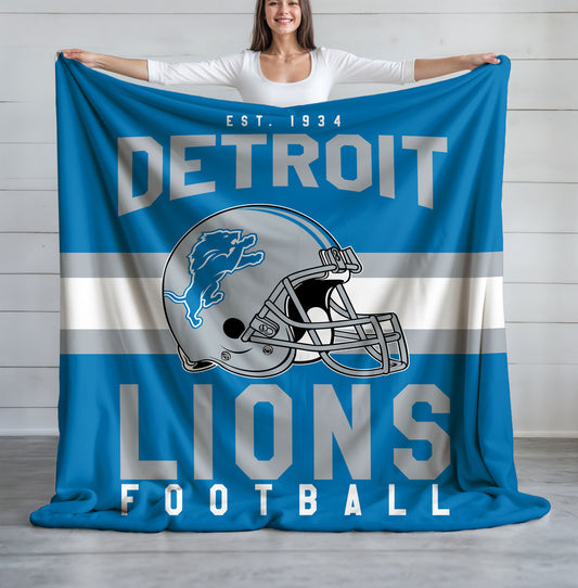Detroit Lions Fleece Throw Blanket & Quilt