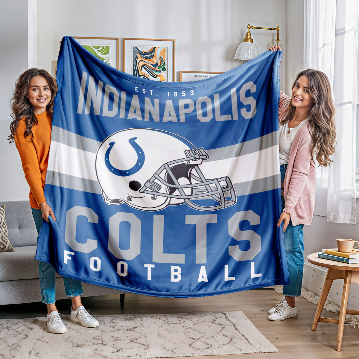 Indianapolis Colts Fleece Throw Blanket & Quilt