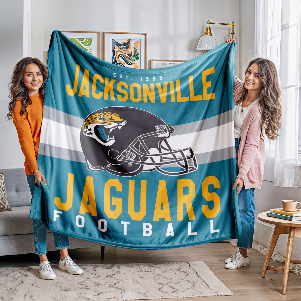 Jacksonville Jaguars Fleece Throw Blanket & Quilt