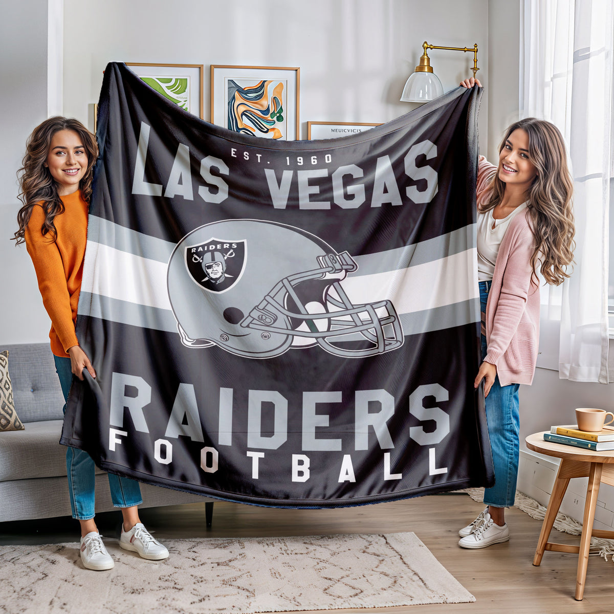 Las Vegas Raiders Fleece Throw Blanket & Quilt