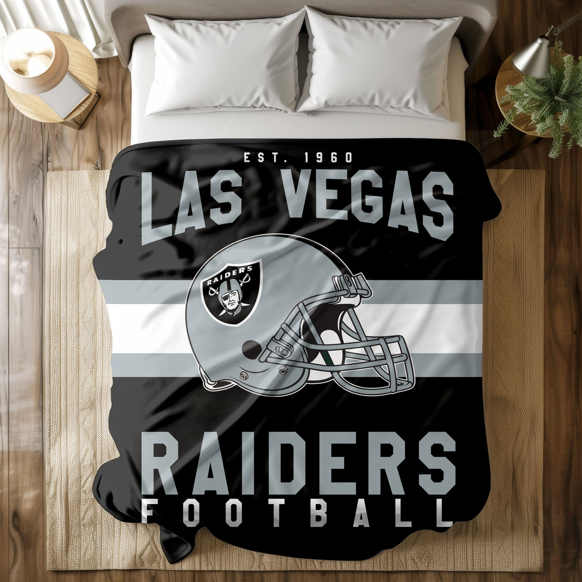 Las Vegas Raiders Fleece Throw Blanket & Quilt