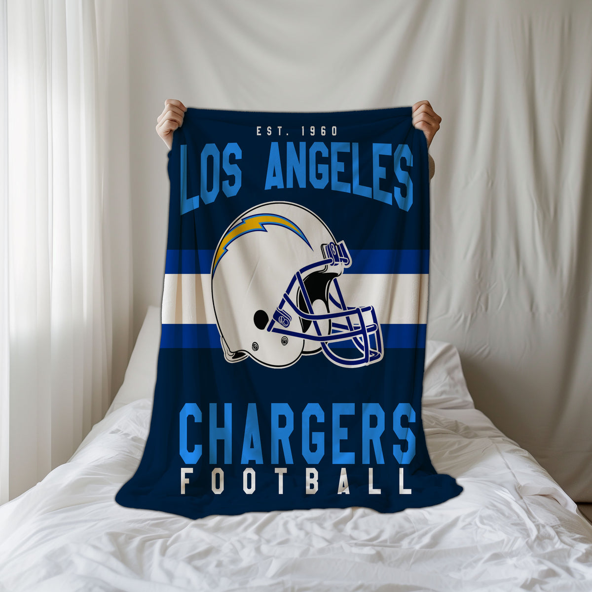 Los Angeles Chargers Fleece Throw Blanket & Quilt