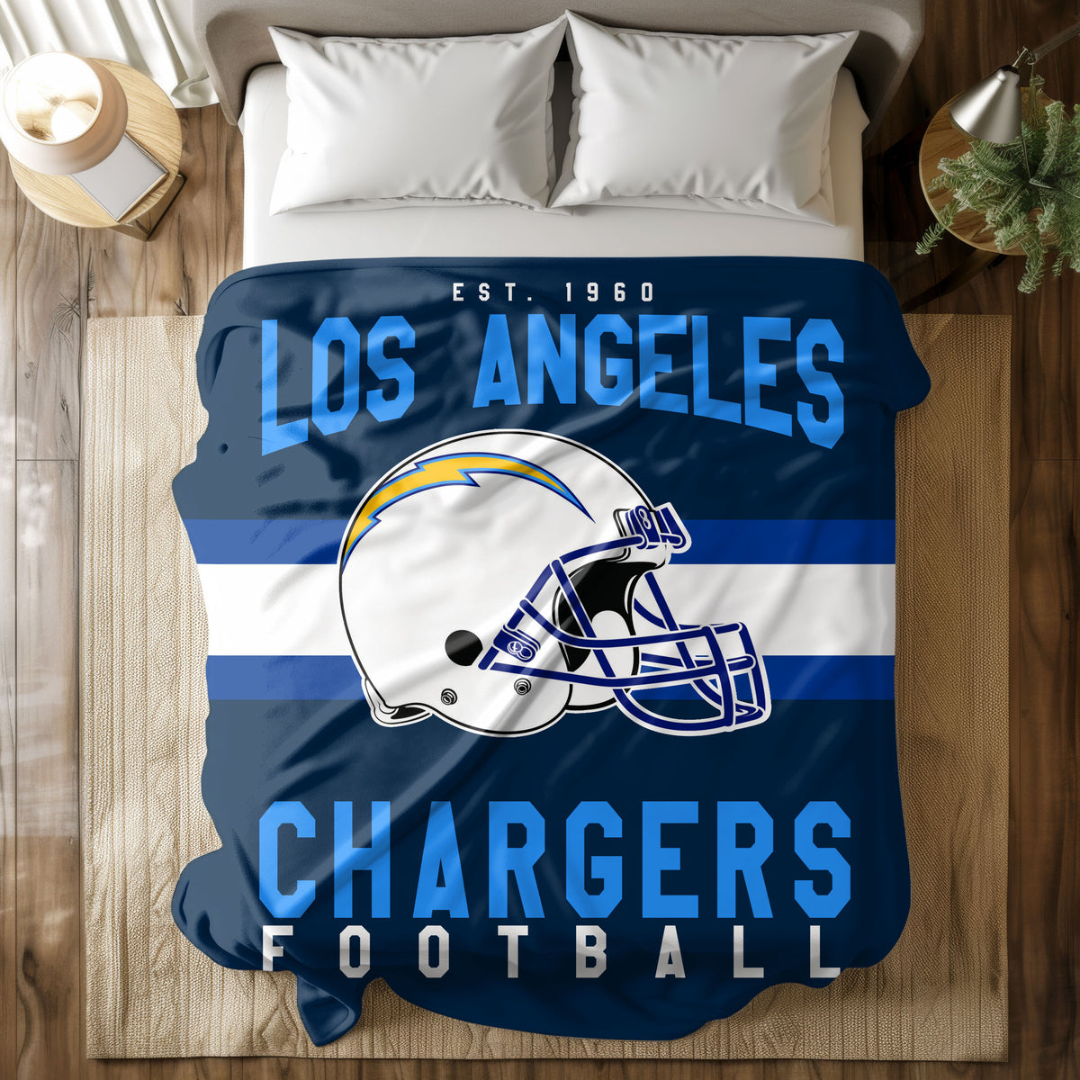 Los Angeles Chargers Fleece Throw Blanket & Quilt