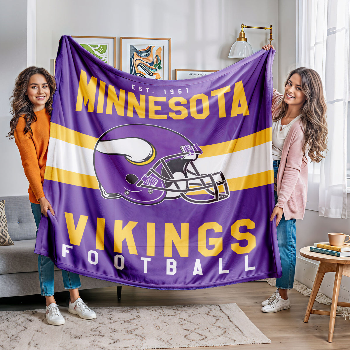 Minnesota Vikings Fleece Throw Blanket & Quilt