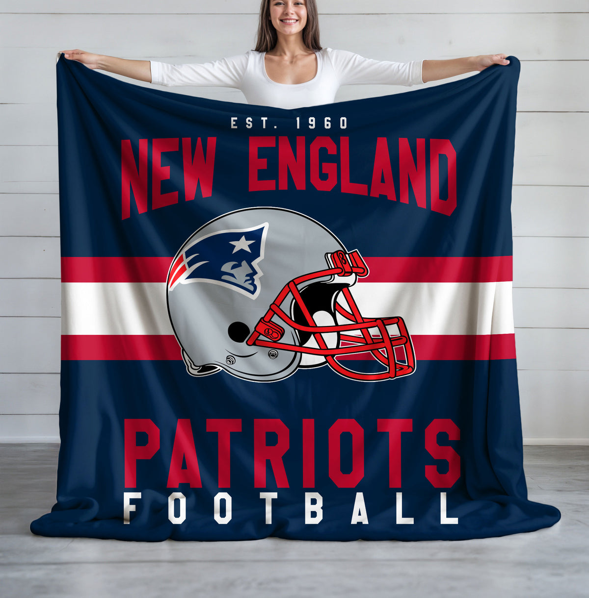 New England Patriots Fleece Throw Blanket & Quilt
