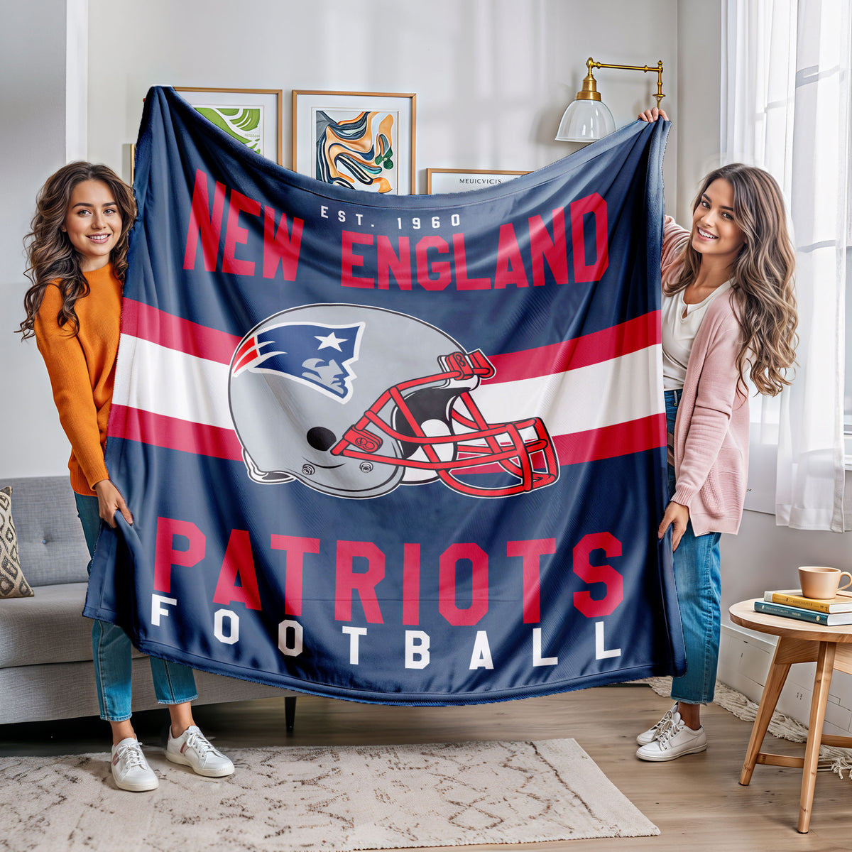 New England Patriots Fleece Throw Blanket & Quilt