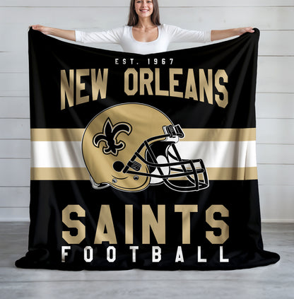 New Orleans Saints Fleece Throw Blanket & Quilt