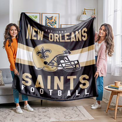 New Orleans Saints Fleece Throw Blanket & Quilt