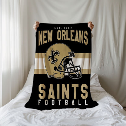 New Orleans Saints Fleece Throw Blanket & Quilt