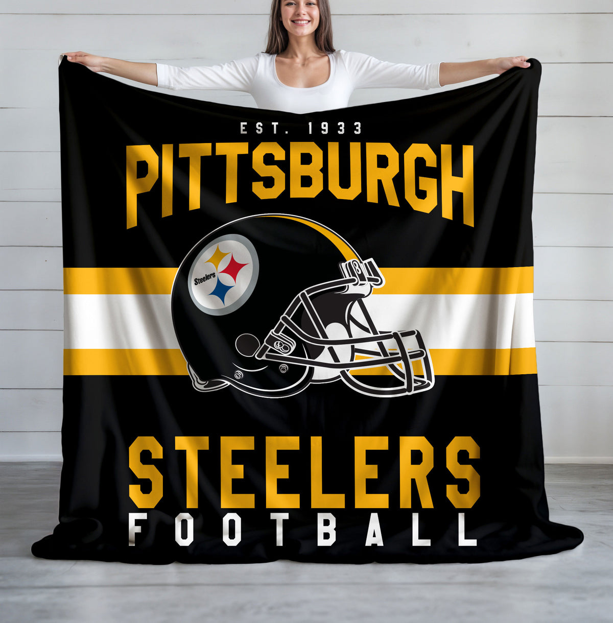 Pittsburgh Steelers Fleece Throw Blanket & Quilt