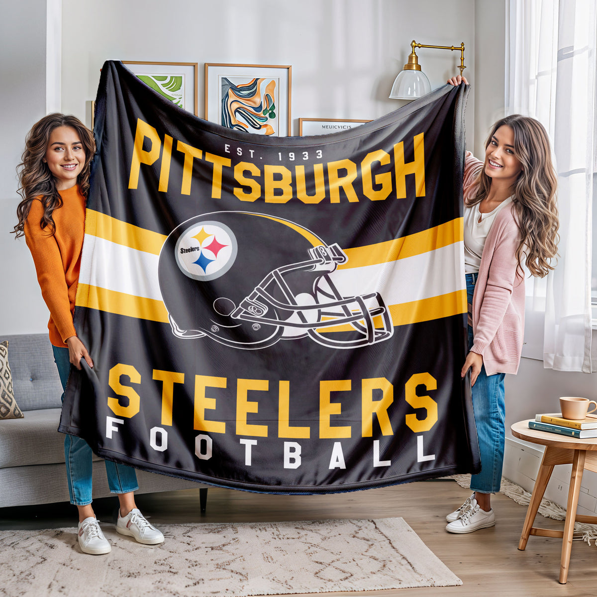 Pittsburgh Steelers Fleece Throw Blanket & Quilt