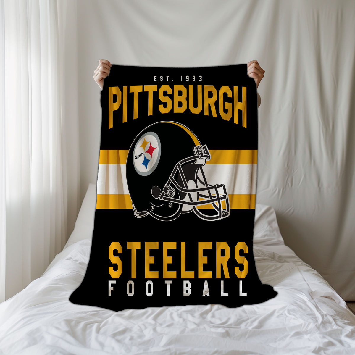 Pittsburgh Steelers Fleece Throw Blanket & Quilt