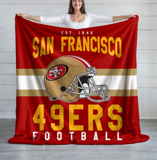 San Francisco 49ers Fleece Throw Blanket & Quilt