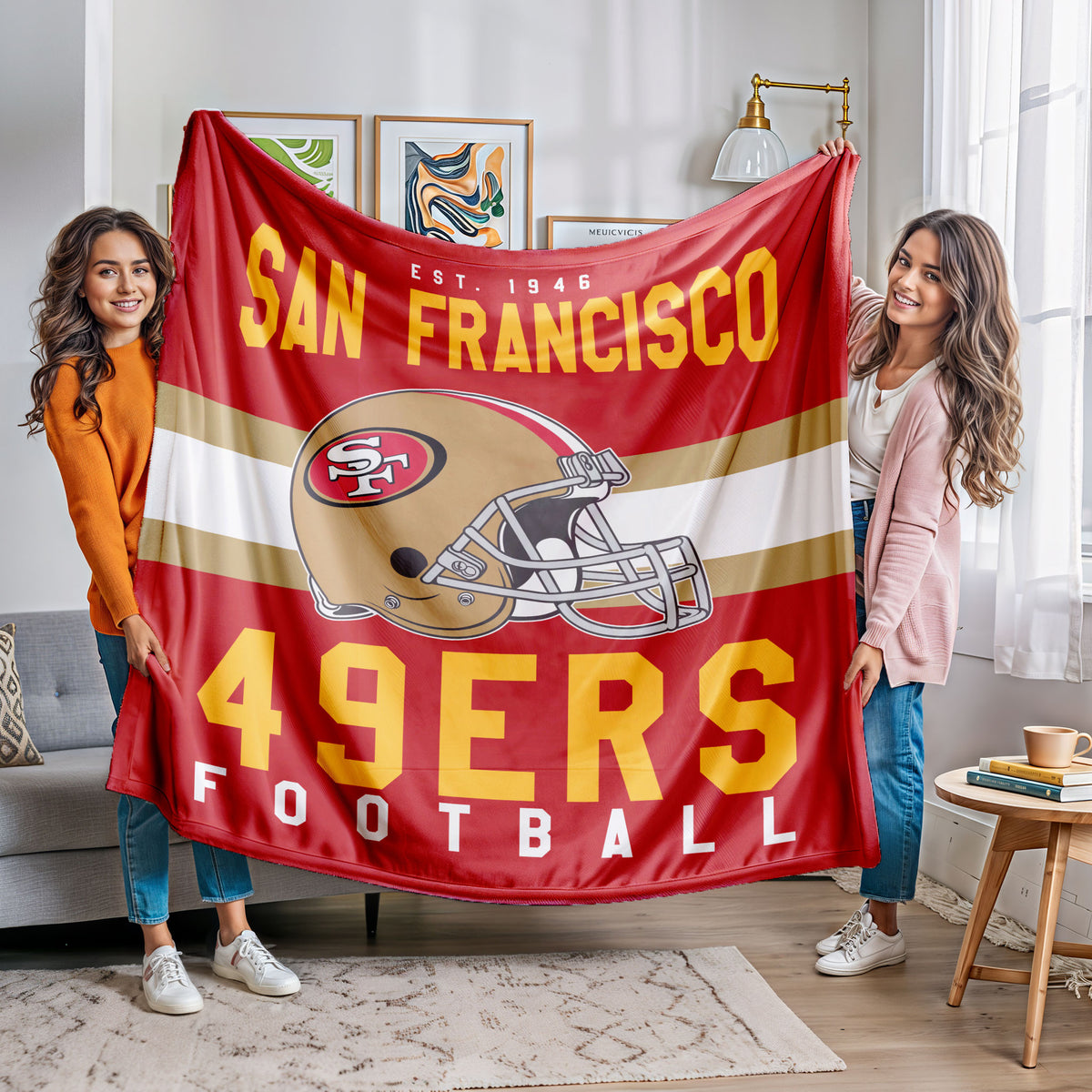 San Francisco 49ers Fleece Throw Blanket & Quilt