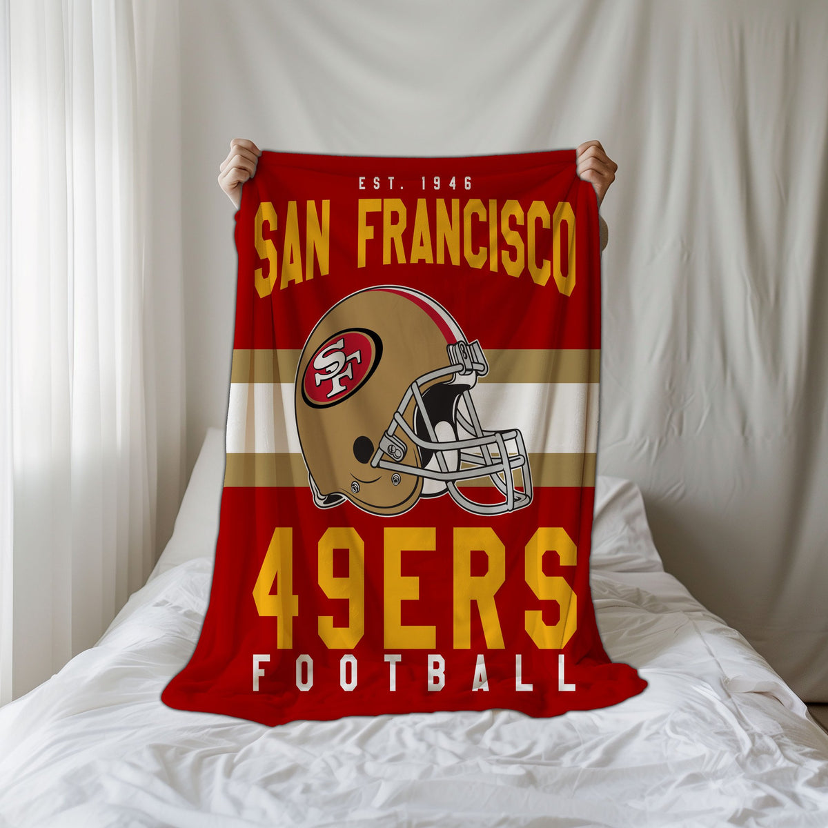 San Francisco 49ers Fleece Throw Blanket & Quilt