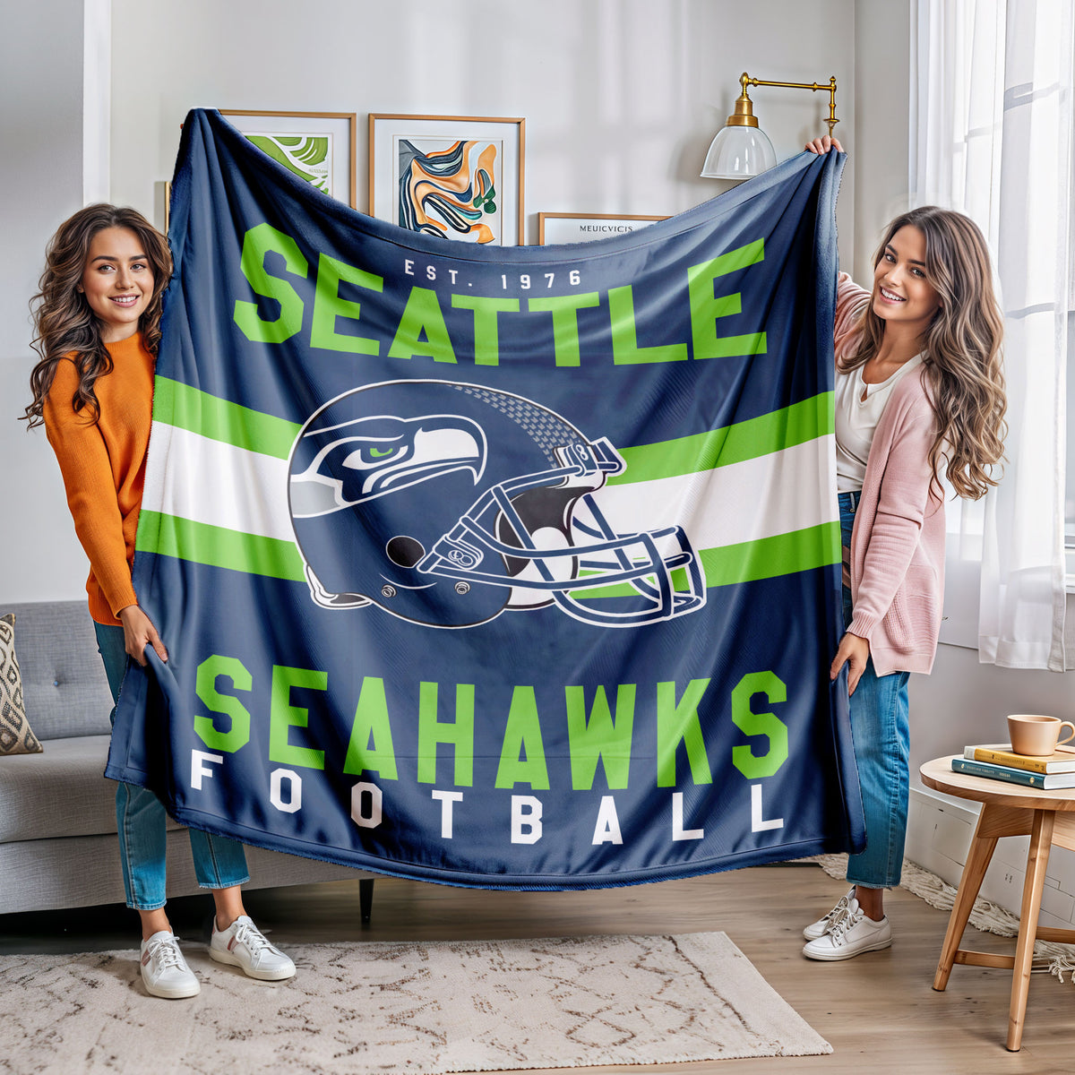 Seattle Seahawks Fleece Throw Blanket & Quilt