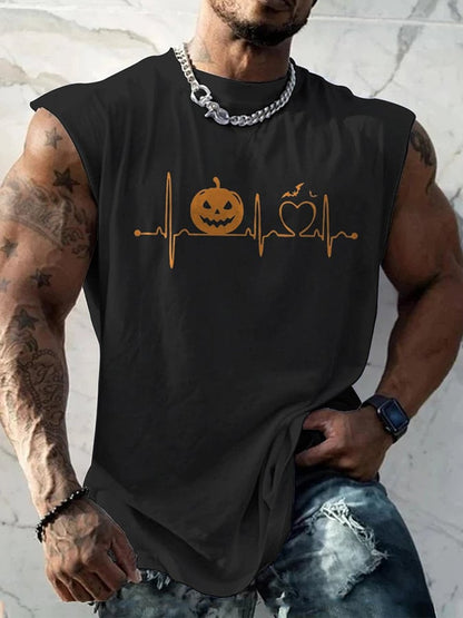 Halloween-Print Knitted Stretch Vest