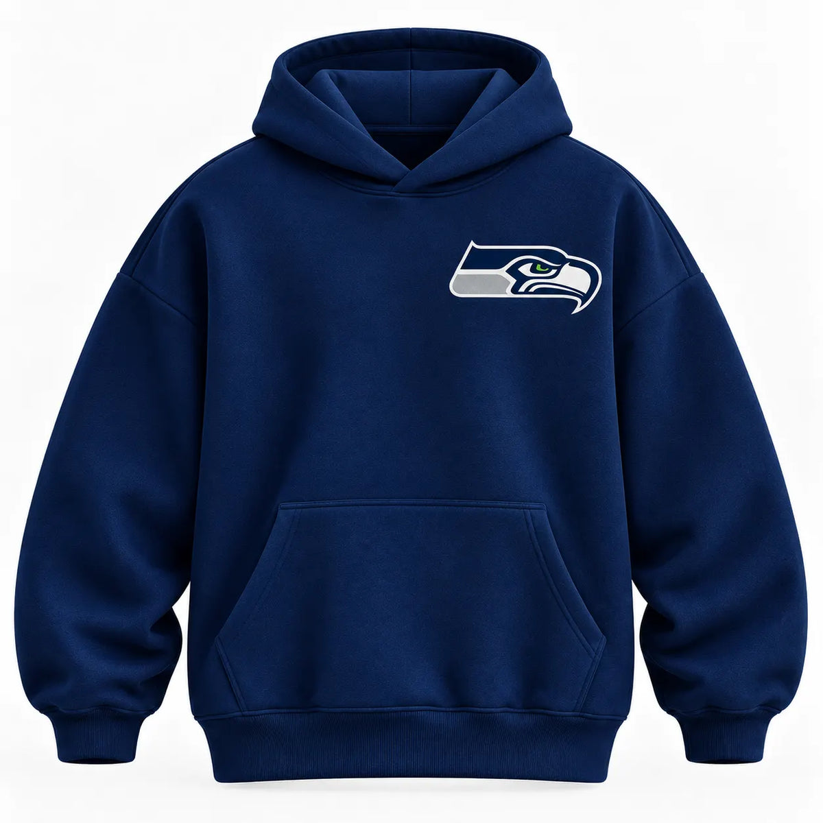 SEATTLE SEAHAWKS AIRY CLOUD FEEL OVERSIZED BACK GRAPHIC HOODIE