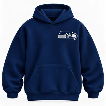 SEATTLE SEAHAWKS AIRY CLOUD FEEL OVERSIZED BACK GRAPHIC HOODIE