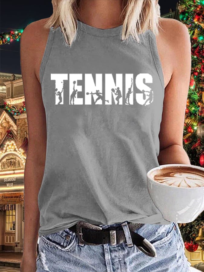 Women's  Apres Tennis Printed Vest