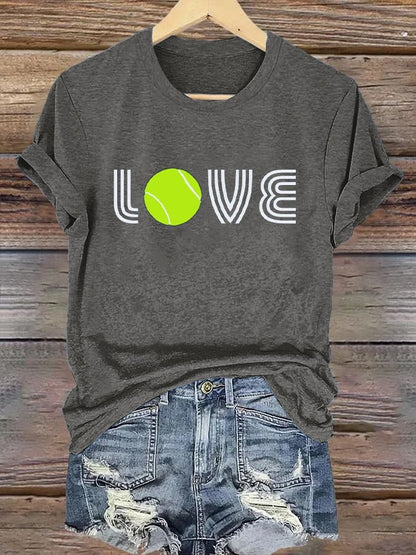 Women's Tennis Print Casual T-Shirt