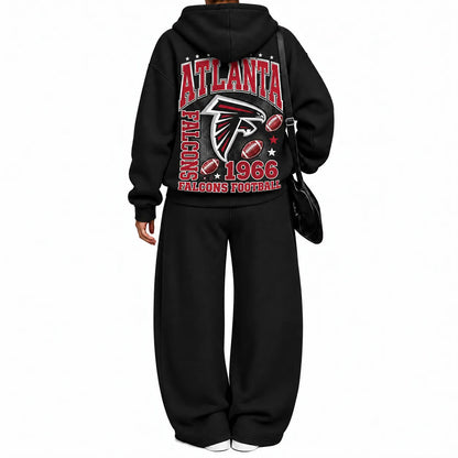 Atlanta Falcons-Vintage Plush Hoodie set