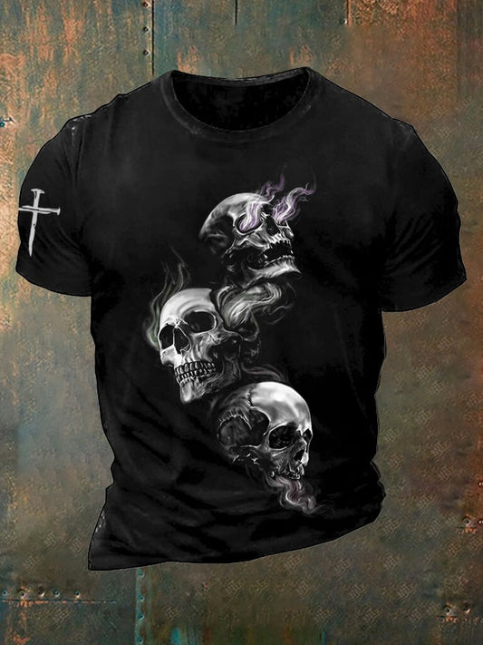 Men's 3d Dark Style Skull Print T-Shirt