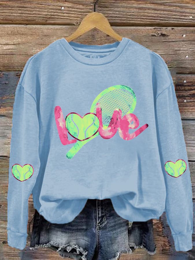 women's love tennis sweatshirt
