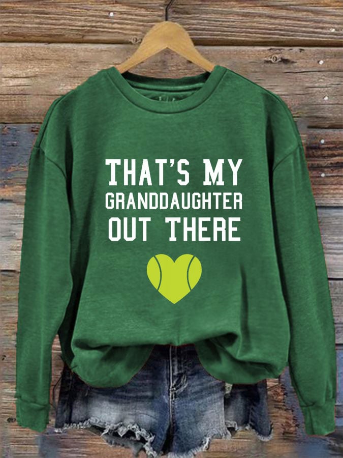 Women's That's my granddaughter out there Tennis sweatshirt