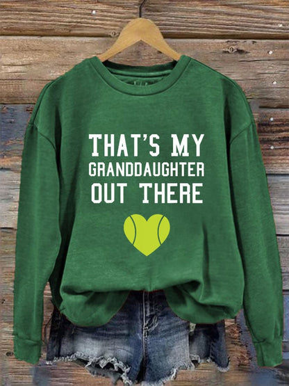 Women's That's my granddaughter out there Tennis sweatshirt