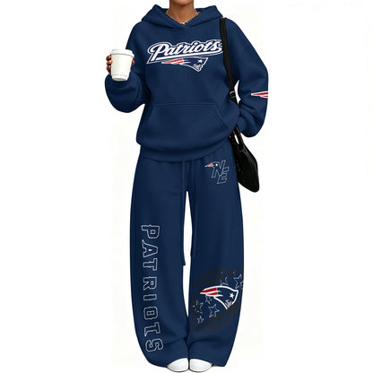 New England Patriots Vintage Plush Hoodie set | NFL