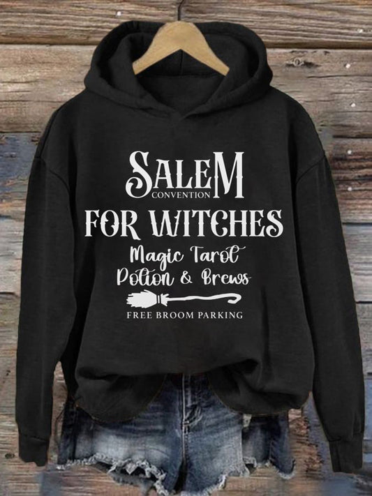 Women's Casual  Salem Convention For Witches Magic Tarot Potion And Brews Classic Sweatshirt